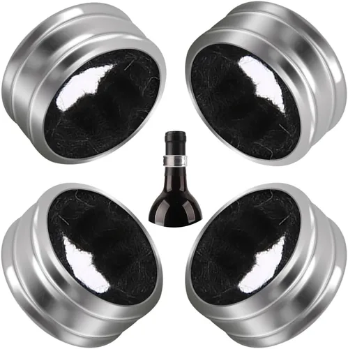 Miniatura 9 de Collares de goteo de vino, paquete de 4 anillos de goteo de acero inoxidable para botella de vino, atrapador de anillo de gota de vino o tapón