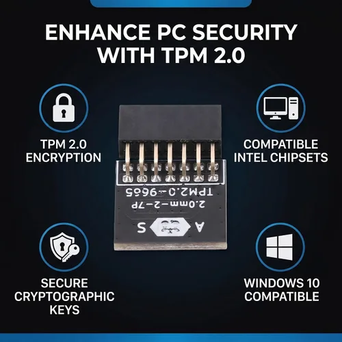 Miniatura 4 de TPM 2.0 módulo LPC 14pin tarjeta remota tarjeta de cifrado de seguridad para componentes electrónicos