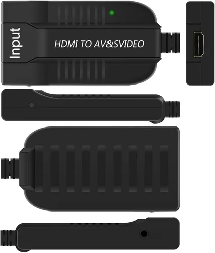 Miniatura 5 de HD 1080p HDMI a macho AV 3RCA S-Video compuesto convertidor de audio adaptador compatible con PAL/NTSC con micro cable