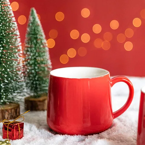 Miniatura 5 de Bonita taza de cerámica de vaca de Navidad, pintada a mano, novedosa taza de animales en 3D, tazas personalizadas de té de chocolate con leche
