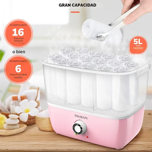 Miniatura 3 de TASALON Vaporizador de toallas calientes para tratamientos faciales, calentador de toallas calientes se calienta rápidamente en 5 minutos, máquina