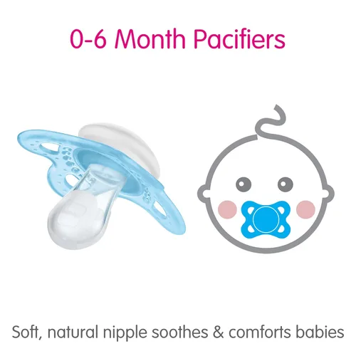 Miniatura 7 de MAM Chupetes nocturnos (paquete de 2, 1 estuche esterilizante), chupetes MAM de 0 a 6 meses y chupete mate original para bebé, la forma del pezón