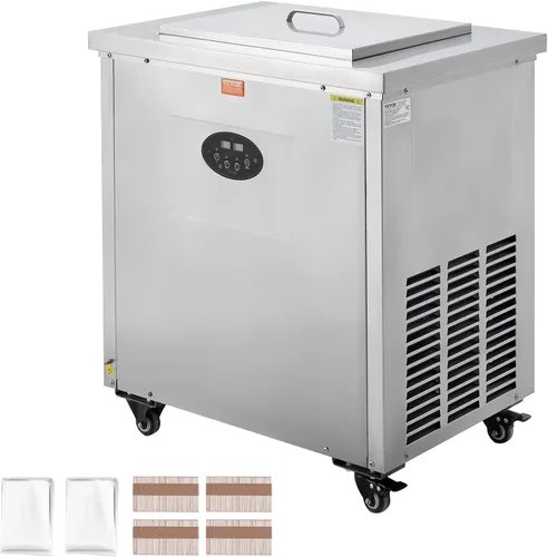 VEVOR Máquina de paletas comerciales, juego de moldes individuales – 40 piezas máquina de hacer paletas de hielo, máquina comercial de paletas de