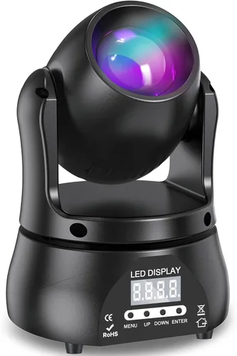 Miniatura 12 de 2PCS 40W LED de cabeza móvil luz RGBW haz iluminación escenario focos con sonido DMX activado modo automático para fiestas, pista de boda, banda
