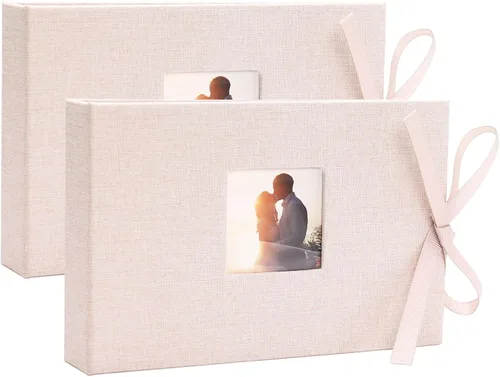 Miniatura 11 de Vienrose Álbum de fotos pequeño de 4 x 6 pulgadas, mini libro de fotos con bolsillos, páginas transparentes con capacidad para 52 fotos, cubierta