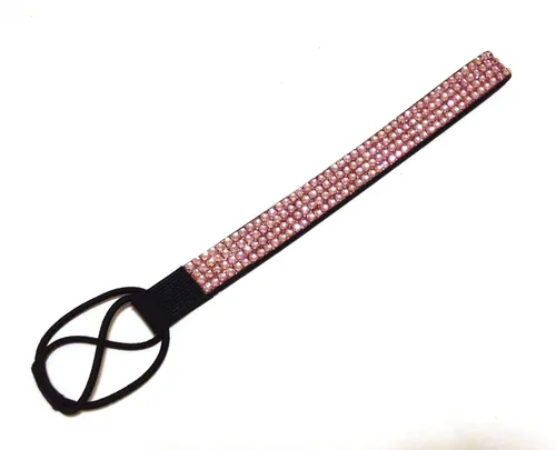 Miniatura 4 de WigsPedia Diadema elástica de cristal con diamantes de imitación, 4 filas, banda elástica para el cabello para mujer (verde bosque)