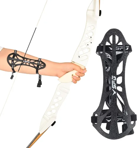 SPG Protector de brazo de tiro con arco, ajustable, profesional, protector de antebrazo, para adultos, jóvenes, hombres, mujeres, competición, tiro,