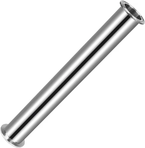 Miniatura 11 de Tubo de Abrazadera Triple 2 Pulgadas OD Bobina Sanitaria Longitud 6 Pulgadas Extremo de Abrazadera OD 50.5mm Tubo Redondo Liso de Acero Inoxidable