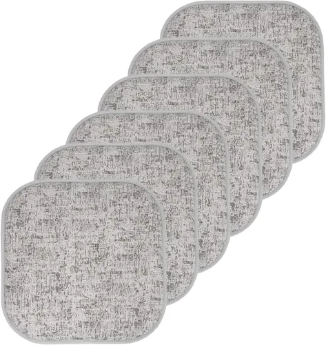 Miniatura 111 de Sweet Home Collection Cojines de espuma viscoelástica para silla, antideslizantes, diseño de panal de abeja, 16 x 16 pulgadas, paquete de 2