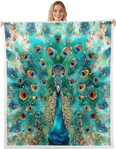 Miniatura 6 de Manfei Fish Throw Blanket Blue Camouflage American Flag Bed Blanket for Kids Boys Girls Room Decor, Fishing Theme Blanket for Couch Sofa, Soft and