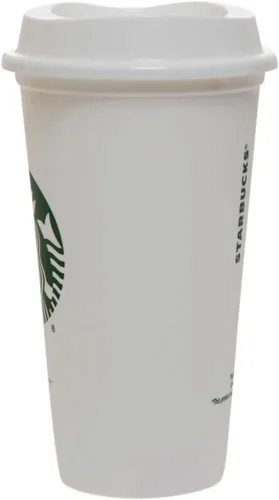 Miniatura 6 de Starbucks Juego de 5 vasos reutilizables de 16 onzas para bebidas calientes con tapa