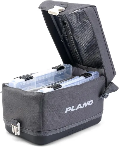 Miniatura 6 de Plano Bolsa de aparejos de pesca de vanguardia para fines de semana, base impermeable moldeada, almacenamiento espacioso, mangas de herramientas
