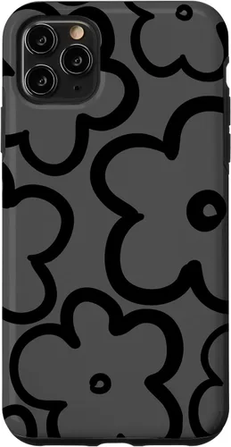 Miniatura 13 de Cute Flower Pattern Wildflower Charcoal Grey Black Floral Case for iPhone 17