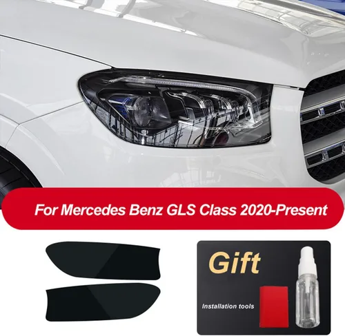 Miniatura 7 de JCAKES Adhesivo transparente de TPU para faros delanteros de coche, color negro, para Mercedes Benz GLE GLS 2016-presente Accesorios