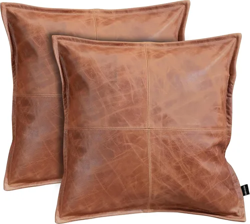 Miniatura 54 de Funda de almohada de piel de cordero – Funda de cojín decorativa para sofá – Fundas para sala de estar y dormitorio, 22 x 22 pulgadas – Paquete de 2