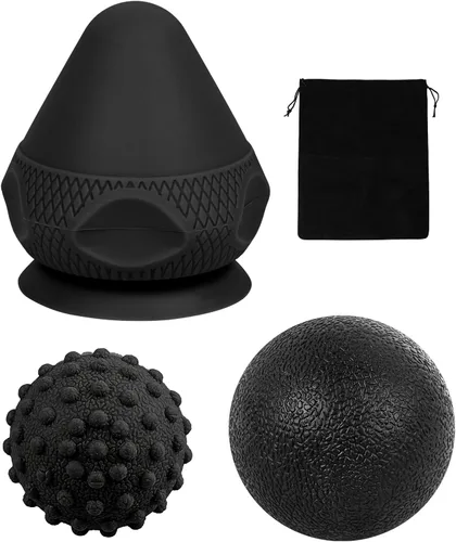 Miniatura 22 de Pelota de lacrosse para masaje WOVTE para músculos doloridos, hombros, cuello, espalda, pies, cuerpo, tejido profundo, punto de activación, nudos