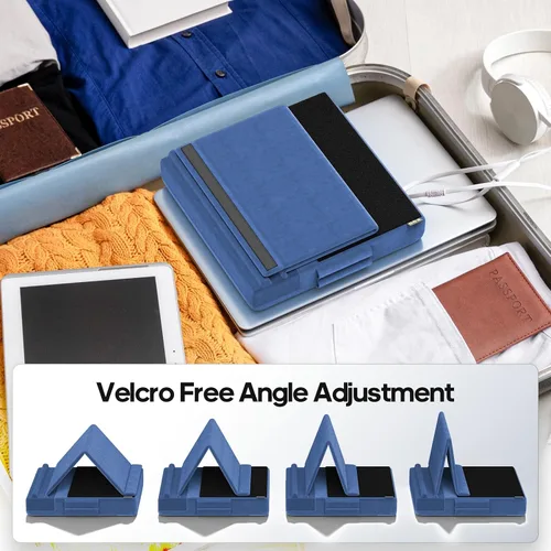 Miniatura 4 de KDD Soporte de almohada para tableta, soporte de iPad de visión multiángulo para regazo, cama y escritorio, base plegable con soporte para lápiz