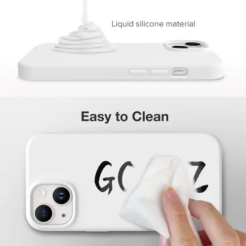 Miniatura 835 de GONEZ Funda de silicona para iPhone 15 Pro Max, compatible con Magsafe, protector de cámara + protector de pantalla, forro de microfibra suave
