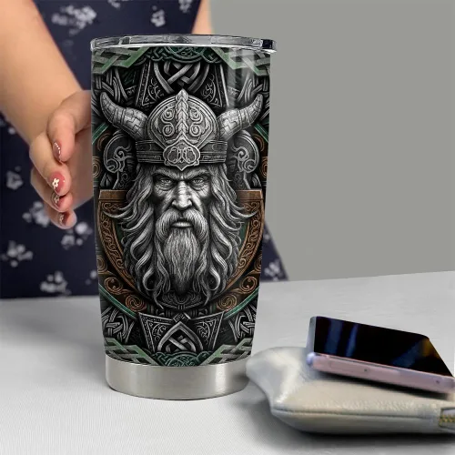 Miniatura 6 de Vaso vikingo personalizado Vikings Celtic de acero inoxidable de 20 onzas, 30 onzas, taza de viaje para café, taza con nombre personalizado, regalos