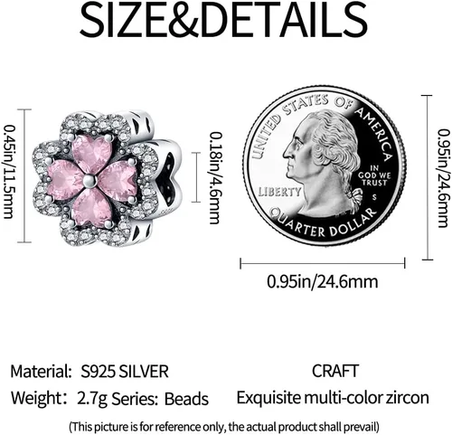 Miniatura 4 de KUNSIR Los abalorios se adaptan a pulseras Pandora para mujer, plata de ley 925, cuentas colgantes de joyería para niñas, dijes de feliz cumpleaños