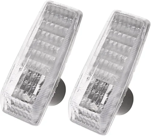 Miniatura 7 de Riloer Cubiertas de luz de señal de giro ABS, carcasa de lámpara de repetidor de luz de señal de marcador lateral sin bombilla, compatible con Ámbar