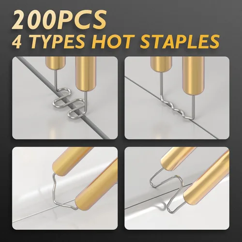 Miniatura 6 de TOOLIOM - kit de reparación de plástico con soldador de plástico portátil de 100 W y engrapadora térmica, kit de soldadura de plástico de 110 V