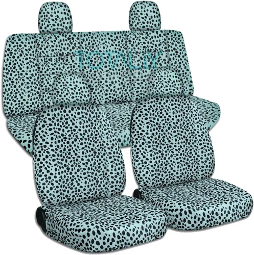 Fundas totalmente compatibles con Volkswagen New Beetle/Bug A5 2012-2018 con estampado de animales – Juego completo delantero y trasero (29 (Aqua