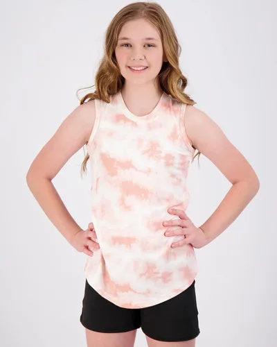 Miniatura 2 de Real Essentials Paquete de 4 Camiseta sin mangas Active Dry Fit Performance para niñas