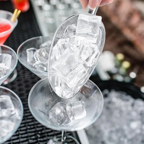 Miniatura 4 de Zhehao 8 cucharas de hielo de metal de acero inoxidable de 6 onzas para máquina de hielo, cocina, congelador, bar, boda, fiesta, cucharas pequeñas