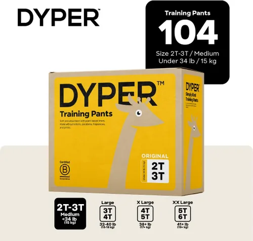 Miniatura 3 de DYPER Pantalones de entrenamiento para niños pequeños 2T-3T para niños y niñas, hipoalergénicos, sin perfume, a base de plantas y perfectos