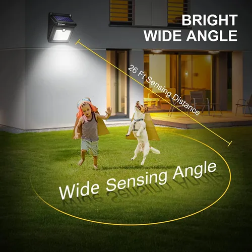 Miniatura 2 de Upgraded 28 LEDs Wireless Sensor de movimiento solar luz recargable impermeable luces de seguridad Potente Para al aire última intervensión Patio