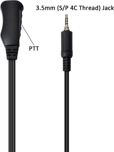 Miniatura 2 de HYS Auricular de vigilancia de radio de seguridad con tubo de bobina acústica transparente, kit de audio para YAESU/Vertex Radio VX-6 VX-7E VX-120