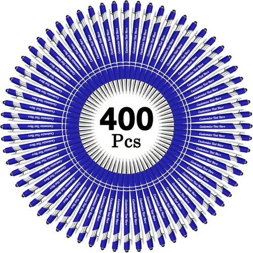 Miniatura 89 de Hasta 500 bolígrafos personalizados a granel con logotipo de mensaje de nombre comercial, bolígrafos grabados personalizados con lápiz óptico