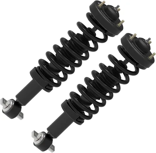 Miniatura 3 de Detroit Axle - Kit de 4 barras estabilizadoras delanteras para Ford F-150 2021 2022 2023 2024, 2 puntales con resorte helicoidal, 2 eslabones
