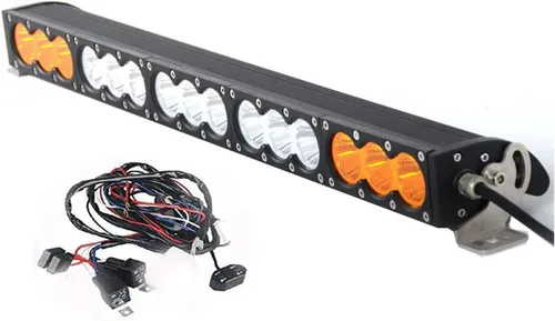 Miniatura 9 de Barra de luz LED de una sola fila de 22 pulgadas, 120W, de doble color, luz todoterreno, luz de trabajo, luz de conducción todoterreno, luz