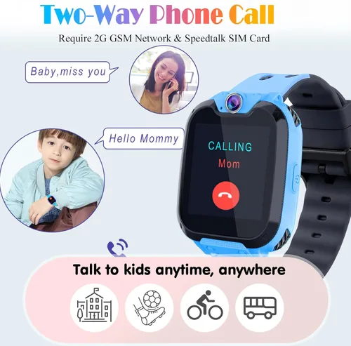 Miniatura 2 de Reloj inteligente Goodatech para niños y niñas, juguetes de aprendizaje con 16 juegos, llamadas telefónicas SOS, cámara, reproductor de música