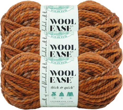Miniatura 128 de Lion Brand Yarn - Ovillo de lana Wool-Ease Thick & Quick color fuerza aérea