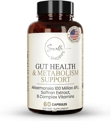 Akkermansia Muciniphila Probiotic + Azafrán + Complejo B | Salud intestinal central y bienestar diario | Apoyo al estado de ánimo y metabolismo |