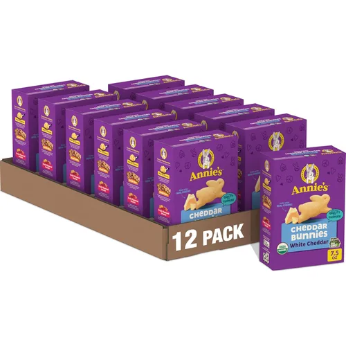 Miniatura 22 de Annie's Galletas orgánicas originales de Cheddar Squares horneadas, hechas con queso real, 11.25 onzas