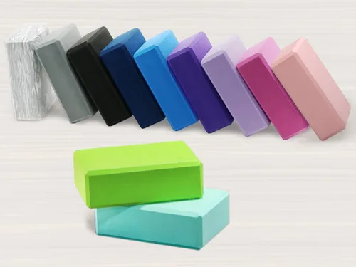 Miniatura 3 de EXERZ Bloques de yoga, paquete de 2, bloques de gimnasio, ladrillos de entrenamiento de fitness, soporte de mano elástico para pilates