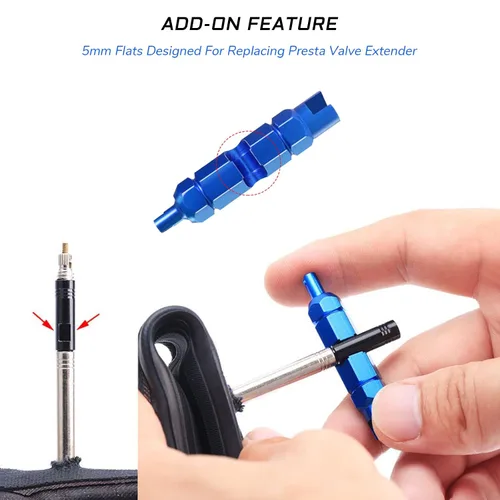 Miniatura 5 de Herramienta de extracción de núcleo de válvula para válvulas Schrader y Presta, perfecta para bicicleta de montaña y bicicleta de carretera