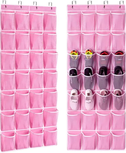 Miniatura 11 de KEEPJOY Organizador de zapatos sobre la puerta, organizador de zapatos colgante con 12 bolsillos de malla, organizador de zapatos para armario