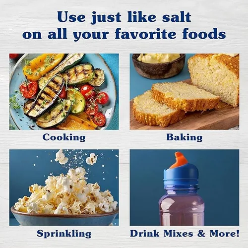Miniatura 4 de Nu Salt Sustituto de sal sin sodio, contiene cloruro de potasio, alternativa a la sal de mesa, vegano, bueno para papas fritas, pretzels, papas