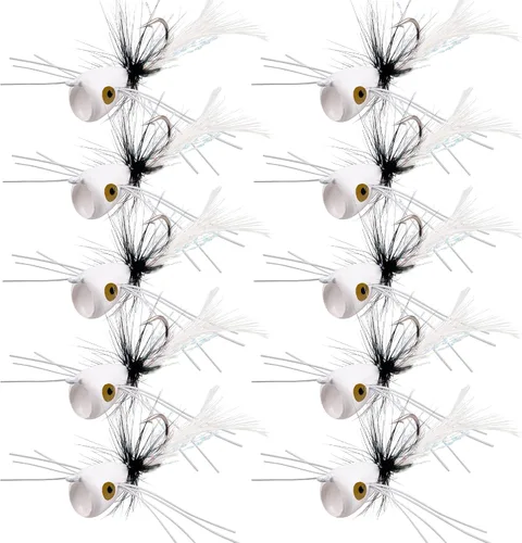 Miniatura 10 de OROOTL Kit de moscas para pesca con mosca, coloridos señuelos de pesca con mosca, flotadores de espuma, accesorios para trucha, panfish bluegill