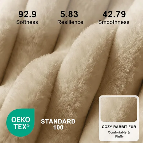 Miniatura 2 de FURTIME Cama para perros de tamaño mediano, cama ortopédica lavable para mascotas con funda extraíble, rectangular, suave, relajante, para Beige