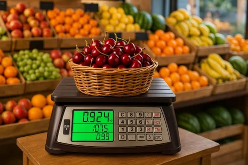 Miniatura 5 de Báscula de Cálculo de Precios, Báscula Comercial para Alimentos, Función de Contaje, 66 lb/30 kg, 1 g, Recargable, Diseño Impermeable, Teclas