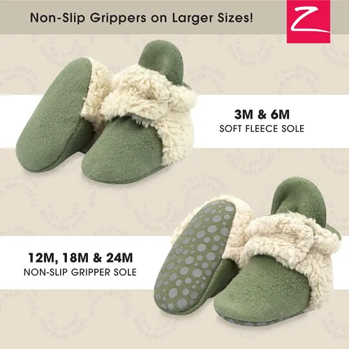 Miniatura 2 de Zutano - Botines unisex de vellón, dos cierres a presión, para bebés de 0 a 24 meses