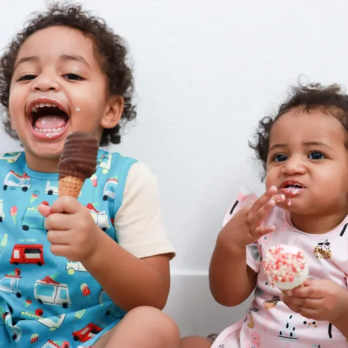 Miniatura 9 de BapronBaby Flutter Pink Ice Cream - Babero suave impermeable resistente a las manchas - Lavable a máquina - 197ft - 5 años - Sz preescolar 3-5 años