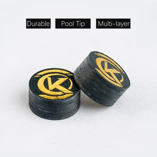 Miniatura 7 de KONLLEN Billar de billar de billar de 0.551 in, 8 capas de piel para taco profesional, accesorios de billar duraderos M Tip-5 piezas-6 capas