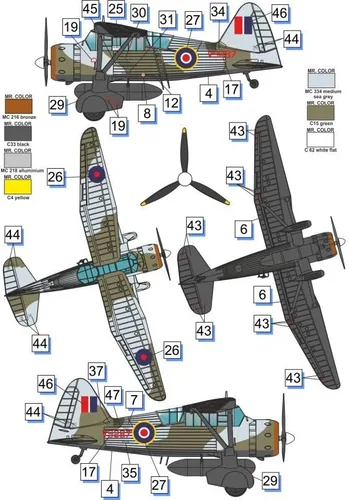 Miniatura 2 de Dora Wings DW72023 Westland Lysander Mk.III (SD) 1/72 Escala Avión Modelo de Plástico Kit